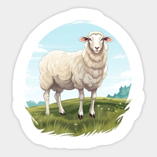 White Sheep Sticker